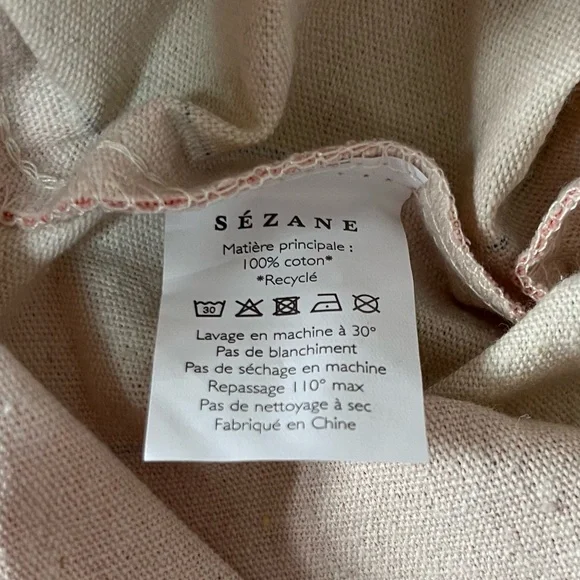 Sezane Large Bonjour Amour Tour From Paris Sezane On The Road Tote - Picture 12 of 12